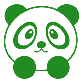 Sweet Little Panda Decal (Green)